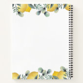 レモン＆ユーカリのレシピ料理ノートブック ノートブック (裏面)