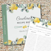 レモン&ユーカリレシピカードバインダーインサート