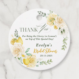 レモン ユーカリ ローズ ブライダルシャワー サンクス フェイバータグ