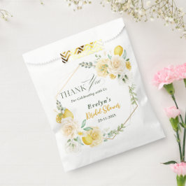 レモン ユーカリ ローズ ブライダルシャワー サンクス フェイバーバッグ
