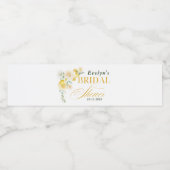 レモン ユーカリ ローズ ブライダルシャワー ペットボトルラベル (シングルラベル)