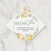 レモン ユーカリ ローズ ブライダルシャワー 感謝 フェイバータグ (裏面)