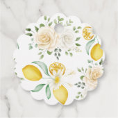 レモン ユーカリ ローズ ブライダルシャワー 感謝 フェイバータグ (裏面)