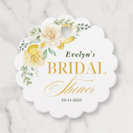 レモン ユーカリ ローズ ブライダルシャワー 感謝 フェイバータグ