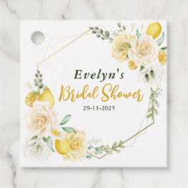 レモン ユーカリ ローズ ブライダルシャワー 感謝 フェイバータグ