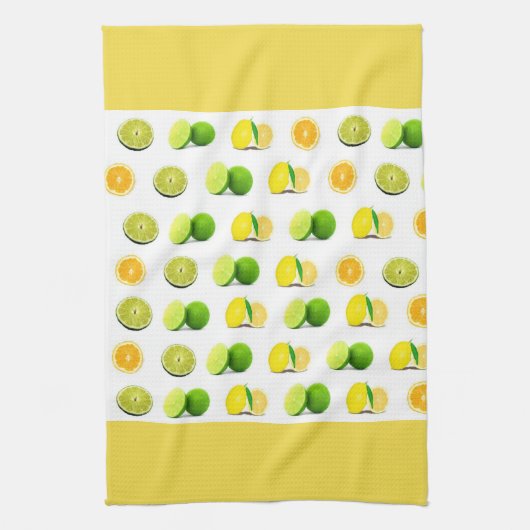 レモン、ライムおよびオレンジ台所Dishtowel キッチンタオル (縦)