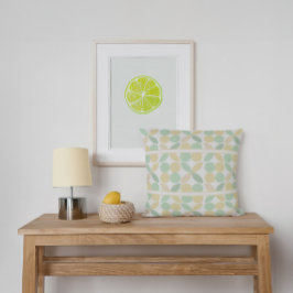 レモン/ライム柑橘類レトロ クッション