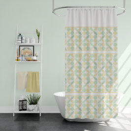 レモン/ライム柑橘類レトロ シャワーカーテン