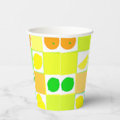 レモン、ライム、オレンジカラフルの柑橘類 紙コップ (右)