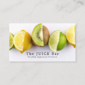 レモン、ライム&キウイジュースバー 名刺 (正面)