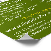 レモン、ライム&キウイ、ジュースバー広告ズ ポスター (角)