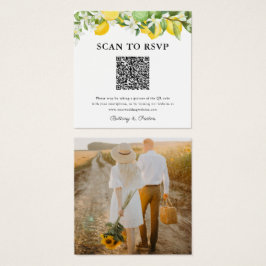 レモン ライム QR コード フォト ウェディング RSVP
