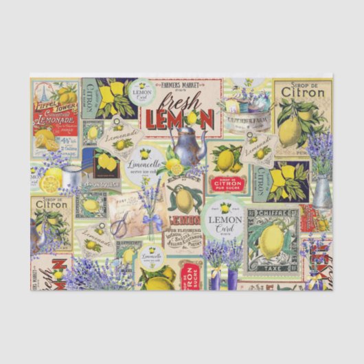 レモン&ラベンダーティッシュペーパー 薄葉紙 (正面)