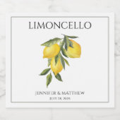 レモン リモンチェッロ 感謝の気持ち ウェディングギフトラベル リキュールボトルラベル (シングルラベル)