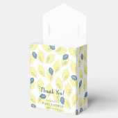 レモン＆リーフパターン ベビーシャワー ギフトボックス フェイバーボックス (オープン)