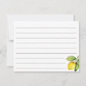 レモン レシピ カード (裏面)