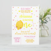 レモン、レモンの女の子1st最初の誕生日招待状。 招待状 (スタンド正面)