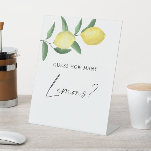 レモン – レモンの数を推測 台座サイン (インサイチュ)