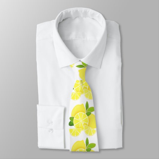 レモン |レモンスライス | sunny citrus pattern ネクタイ (タイ)