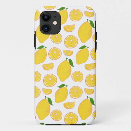 レモン、レモンパターン Case-Mate iPhoneケース (裏面)