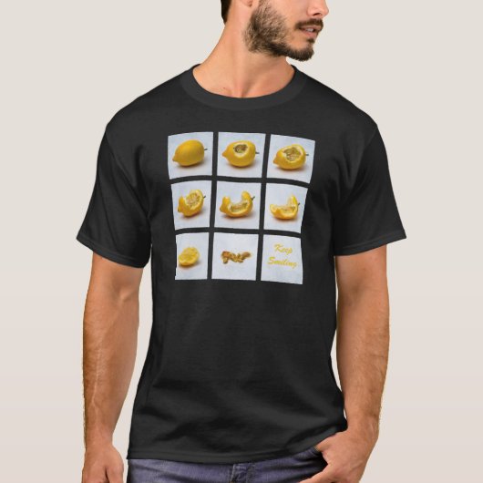 レモン – 保笑顔 Tシャツ (正面)