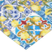 レモン、地中海のマジョリカ、タイタリアンイル、夏 テーブルクロス (アングル)