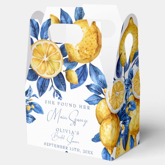レモン | 夏のブライダルシャワー プチギフト フェイバーボックス (オープン)
