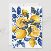 レモン | 夏の赤ちゃんシャワー 招待状 (裏面)