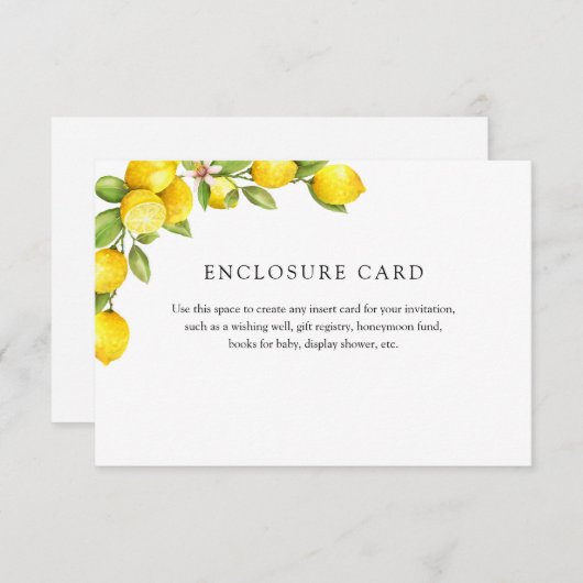 レモン 封入 カード (正面/裏面)