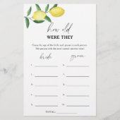 レモン – 彼らは何歳だったブライダルゲーム (正面)