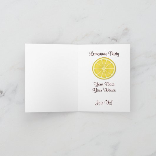 レモン 招待状 (内部)