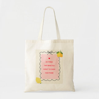 🍋 レモン「携帯を忘れる」トートバッグ トートバッグ
