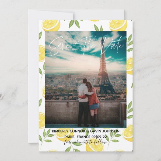 レモン |日付の保存 セーブザデート (正面)