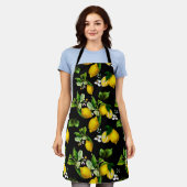 レモン、柑橘類地中海の、アート エプロン (着用した状態)