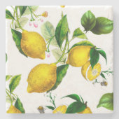 レモン、柑橘類地中海の、アート    ストーンコースター (正面)