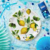 レモン、柑橘類地中海の、アート    ペーパープレート (パーティー)