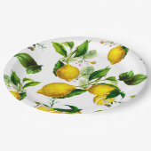 レモン、柑橘類地中海の、アート    ペーパープレート (アングル)