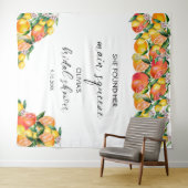 レモン |柑橘類 |ブライダルシャワー写真の背景 タペストリー (インサイチュ(横))