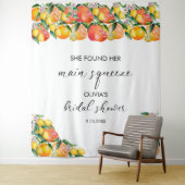 レモン |柑橘類 |ブライダルシャワー写真の背景 タペストリー (インサイチュ)