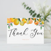 レモン | 柑橘類 | 結婚式のお礼カード サンキューカード (スタンド正面)