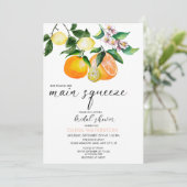 レモン | 柑橘 | ブライダルシャワー 招待状 (スタンド正面)