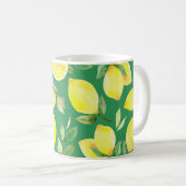 レモン,水の色のパターン,背景,果物,ウォールパップ コーヒーマグカップ (正面右)