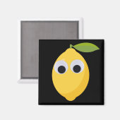 レモン、甘いフルーツと目のグーグル マグネット (正面/裏面)