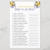 レモン「花嫁を知っている人」ブライダルシャワーゲーム (正面)