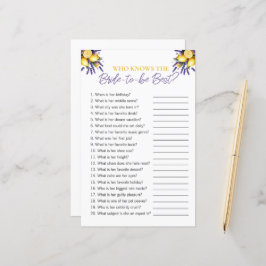 レモン「花嫁を知っている人」ブライダルシャワーゲーム