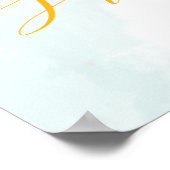 レモン 花 水彩 ポスター ボード サイン (角)