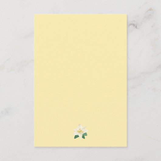 レモン&葉ズウェディング エンクロージャーカード (裏面)