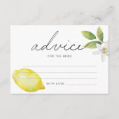 レモン、葉フローラ、アドバイスカード アドバイスカード (正面)