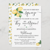 レモン 誓いの更新 結婚記念日 招待状 (正面/裏面)