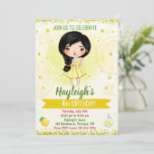 レモン 誕生日招待状 夏の女の子の誕生日 招待状 (スタンド正面)